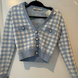 Alessandra Rich Blue Sweater Suit Original Price $1400